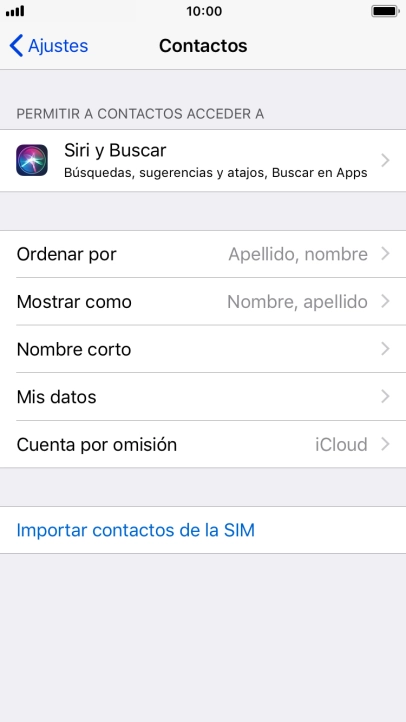 Pulsa Importar contactos de la SIM. Pulsa Importar contactos de la SIM.