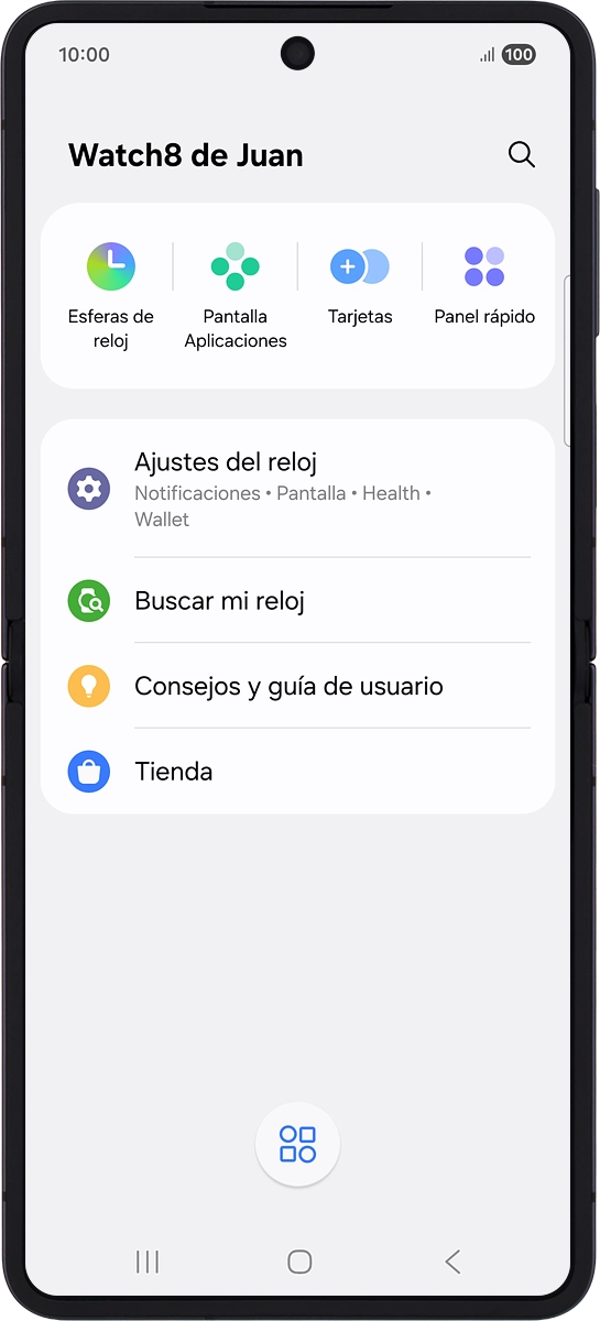 En el teléfono: Pulsa Pantalla Aplicaciones.