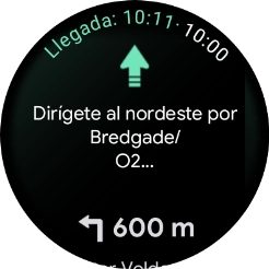 Sigue las indicaciones de la pantalla para llegar al destino seleccionado.