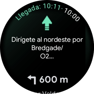 Sigue las indicaciones de la pantalla para llegar al destino seleccionado.