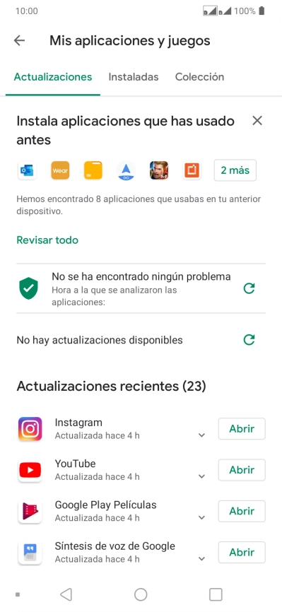 Pulsa Instaladas.