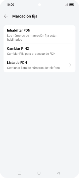 Pulsa Inhabilitar FDN. Pulsa Inhabilitar FDN.