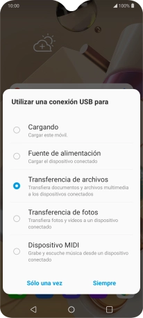 Pulsa Transferencia de archivos. Pulsa Transferencia de archivos.