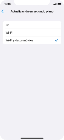 Para desactivar la actualización de apps en ejecución, pulsa No. Para desactivar la actualización de apps en ejecución, pulsa No.