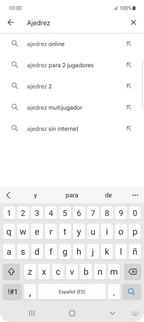 Introduce el nombre del tema o de la app y pulsa el icono de búsqueda. Introduce el nombre del tema o de la app y pulsa el icono de búsqueda.