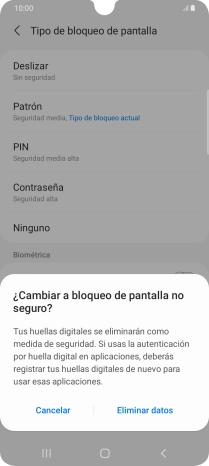 Pulsa Eliminar datos. Pulsa Eliminar datos.