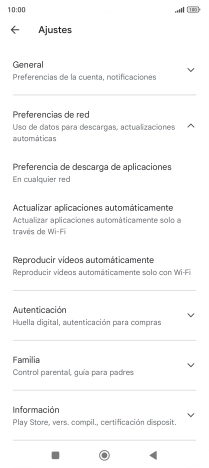 Pulsa Actualizar aplicaciones automáticamente.
