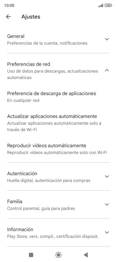 Pulsa Actualizar aplicaciones automáticamente.