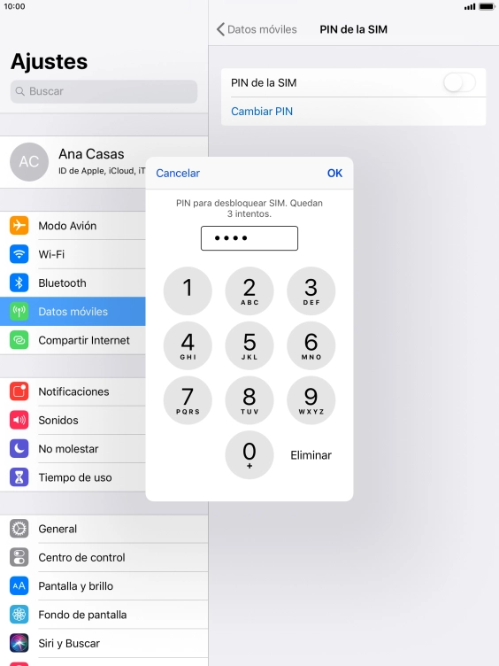 Introduce tu código PIN y pulsa OK. Introduce tu código PIN y pulsa OK.