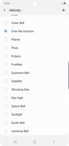 Pulsa el icono de añadir timbre de llamada. Pulsa el icono de añadir timbre de llamada.