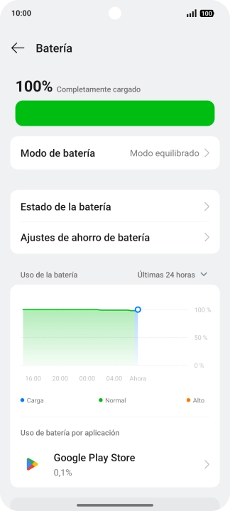 Pulsa Modo de batería. Pulsa Modo de batería.