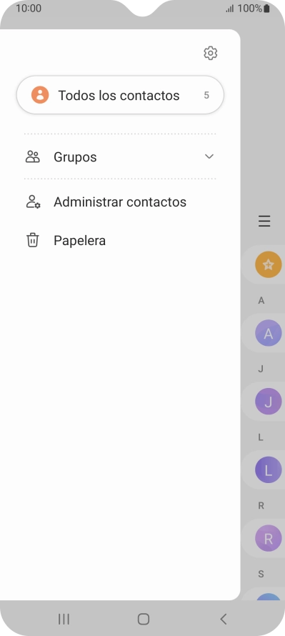 Pulsa Administrar contactos. Pulsa Administrar contactos.
