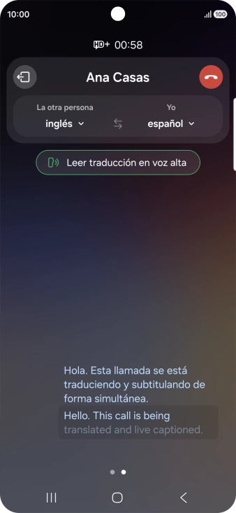 Sigue las indicaciones de la pantalla para seleccionar los ajustes de idioma deseados y utilizar la función. Sigue las indicaciones de la pantalla para seleccionar los ajustes de idioma deseados y utilizar la función.