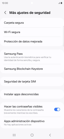 Pulsa Seguridad de tarjeta SIM. Pulsa Seguridad de tarjeta SIM.