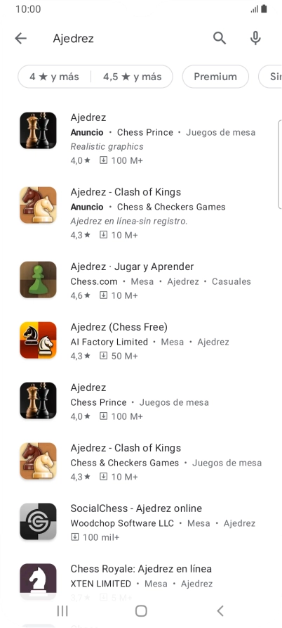 Pulsa la app deseada. Pulsa la app deseada.