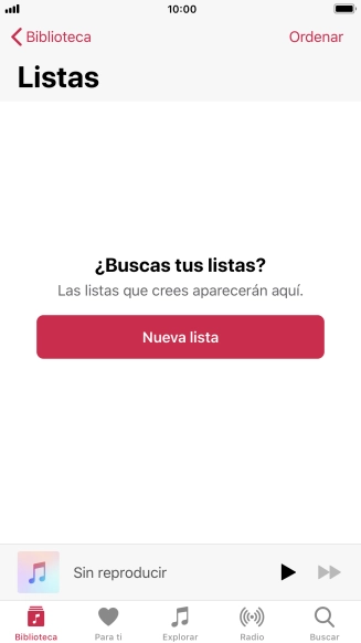 Pulsa Nueva lista. Pulsa Nueva lista.