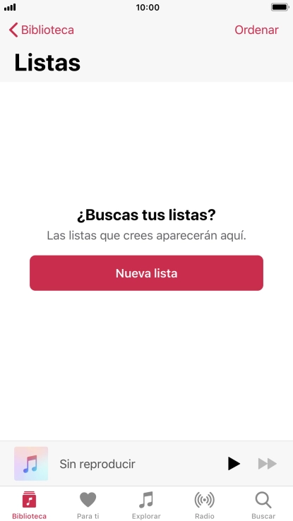 Pulsa Nueva lista.