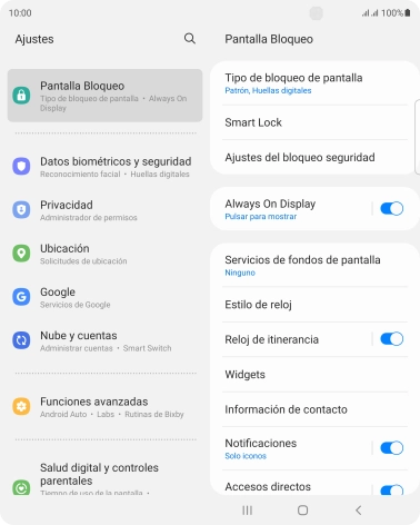 Pulsa Tipo de bloqueo de pantalla e introduce el código de seguridad extra que has creado anteriormente. Pulsa Tipo de bloqueo de pantalla e introduce el código de seguridad extra que has creado anteriormente.