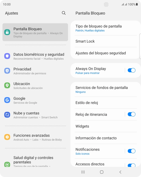 Pulsa Tipo de bloqueo de pantalla e introduce el código de seguridad extra que has creado anteriormente. Pulsa Tipo de bloqueo de pantalla e introduce el código de seguridad extra que has creado anteriormente.