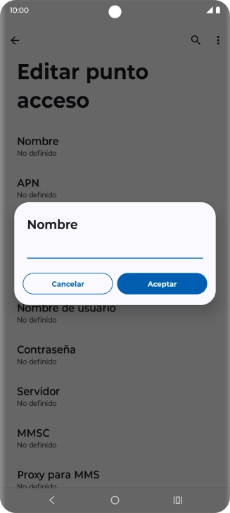 Introduce Vodafone Internet y pulsa Aceptar. Introduce Vodafone Internet y pulsa Aceptar.