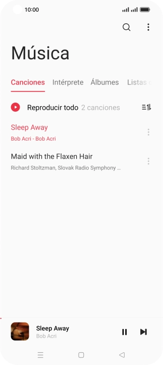Pulsa el título de la canción en la parte inferior de la pantalla. Pulsa el título de la canción en la parte inferior de la pantalla.