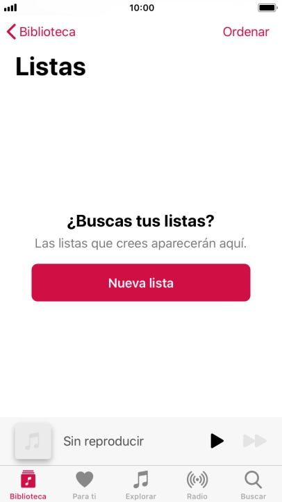 Pulsa Nueva lista. Pulsa Nueva lista.