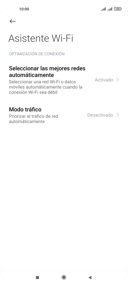 Pulsa Seleccionar las mejores redes automáticamente.