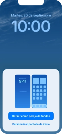 Si deseas utilizar el mismo tema de color en la pantalla de inicio, pulsa Definir como pareja de fondos. Si deseas utilizar el mismo tema de color en la pantalla de inicio, pulsa Definir como pareja de fondos.