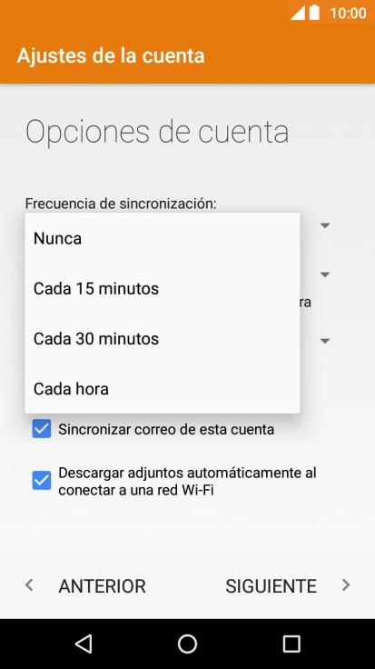 Pulsa el ajuste deseado. Pulsa el ajuste deseado.