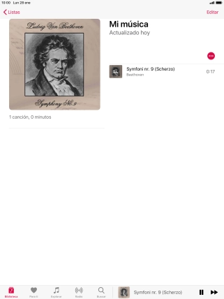 Pulsa el título de la canción. Pulsa el título de la canción.