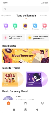 Si deseas seleccionar un timbre de llamada que no sea un timbre de llamada predeterminado, pulsa Elige un tono de llamada local y sigue las indicaciones de la pantalla para seleccionar la melodía deseada. Si deseas seleccionar un timbre de llamada que no sea un timbre de llamada predeterminado, pulsa Elige un tono de llamada local y sigue las indicaciones de la pantalla para seleccionar la melodía deseada.