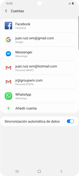 Pulsa el indicador junto a 