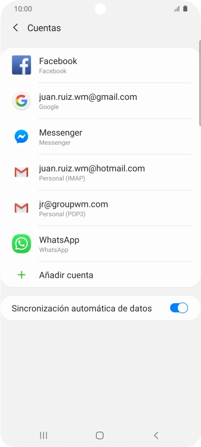 Pulsa el indicador junto a 