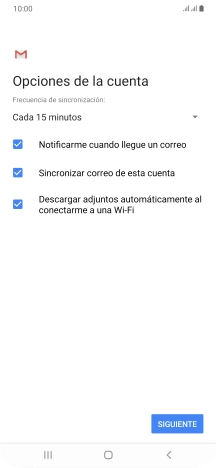 Si aparece en la pantalla esta imagen, tu cuenta de correo electrónico ha sido reconocida y configurada automáticamente. Sigue las indicaciones de la pantalla para introducir más información y terminar la configuración. Si aparece en la pantalla esta imagen, tu cuenta de correo electrónico ha sido reconocida y configurada automáticamente. Sigue las indicaciones de la pantalla para introducir más información y terminar la configuración.