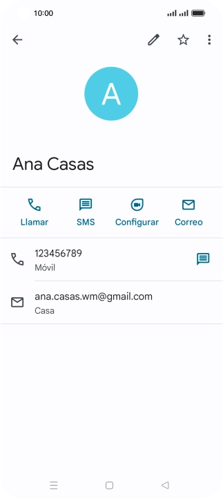 Pulsa el número de teléfono deseado. Pulsa el número de teléfono deseado.
