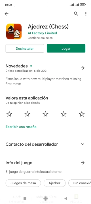 Pulsa Desinstalar.