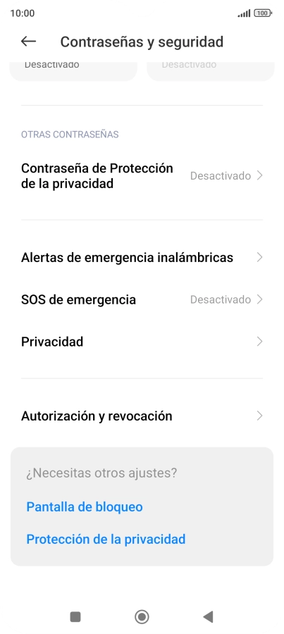 Pulsa Privacidad.