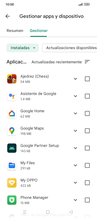 Pulsa la app deseada. Pulsa la app deseada.