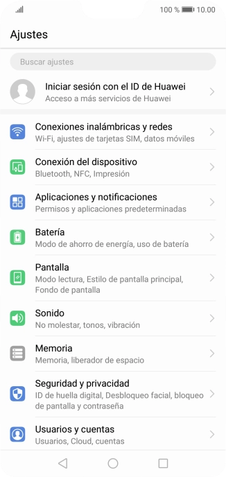 Pulsa Conexiones inalámbricas y redes.