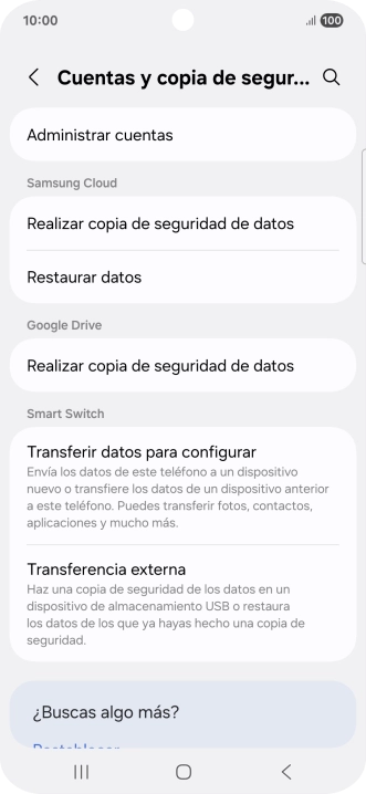 Pulsa Administrar cuentas. Pulsa Administrar cuentas.