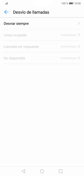 Pulsa el tipo de desvío deseado. Pulsa el tipo de desvío deseado.