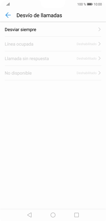 Pulsa el tipo de desvío deseado. Pulsa el tipo de desvío deseado.