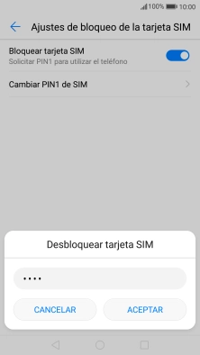 Introduce tu código PIN y pulsa ACEPTAR. Introduce tu código PIN y pulsa ACEPTAR.