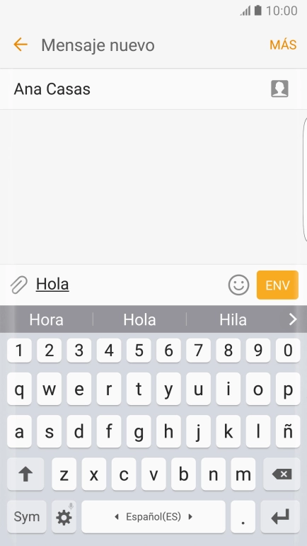 Pulsa ENV cuando termines de escribir el mensaje corto. Pulsa ENV cuando termines de escribir el mensaje corto.
