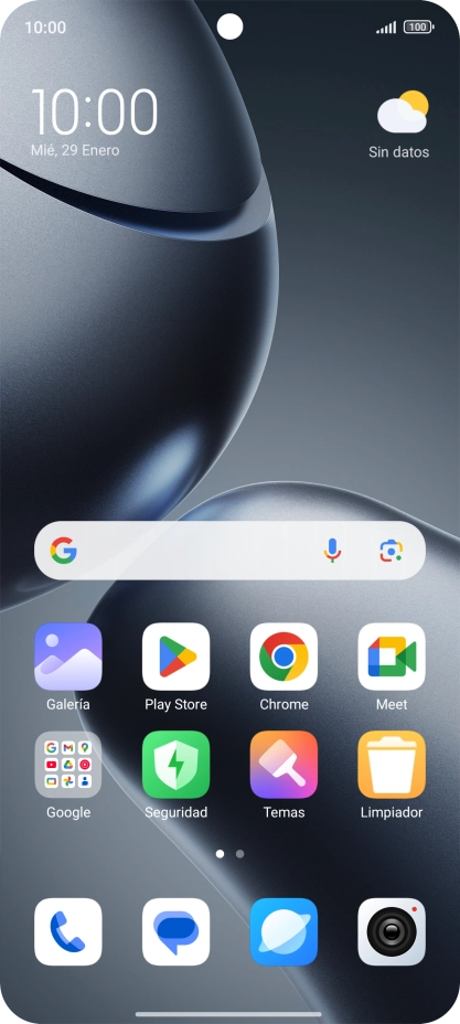 Desliza dos dedos hacia abajo desde la parte superior de la pantalla. Desliza dos dedos hacia abajo desde la parte superior de la pantalla.