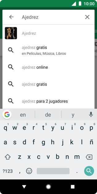 Introduce el nombre del tema o de la app y pulsa el icono de búsqueda. Introduce el nombre del tema o de la app y pulsa el icono de búsqueda.