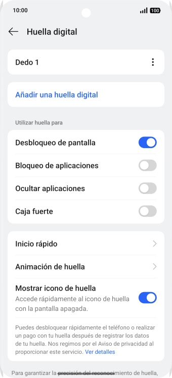 Pulsa los ajustes deseados. Pulsa los ajustes deseados.