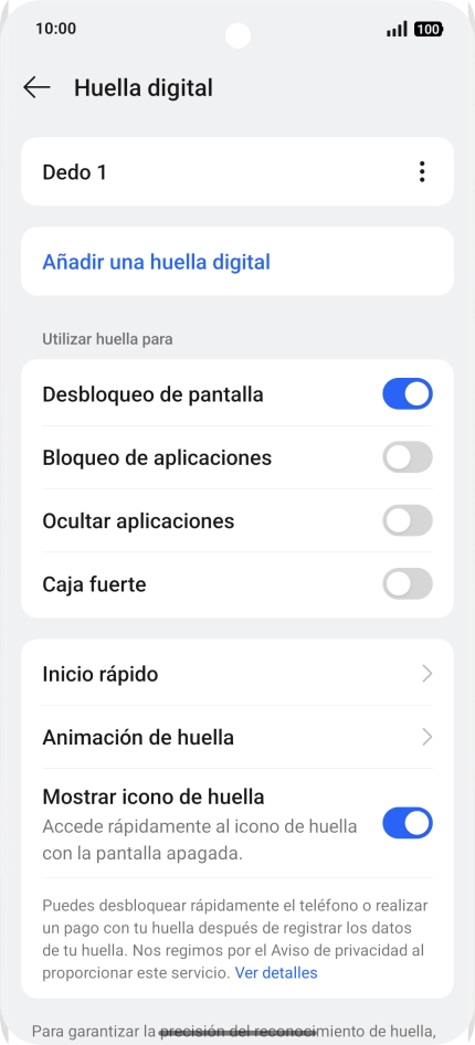Pulsa los ajustes deseados. Pulsa los ajustes deseados.