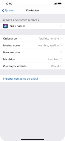 Pulsa Importar contactos de la SIM. Pulsa Importar contactos de la SIM.