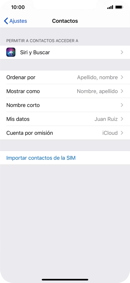 Pulsa Importar contactos de la SIM. Pulsa Importar contactos de la SIM.